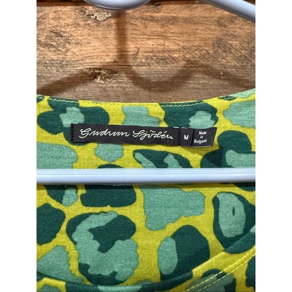 Gudrun Sjoden Tunic Sahara Jersey Geo Heart Print Stretch Sharkbite size Medium - Picture 4 of 9